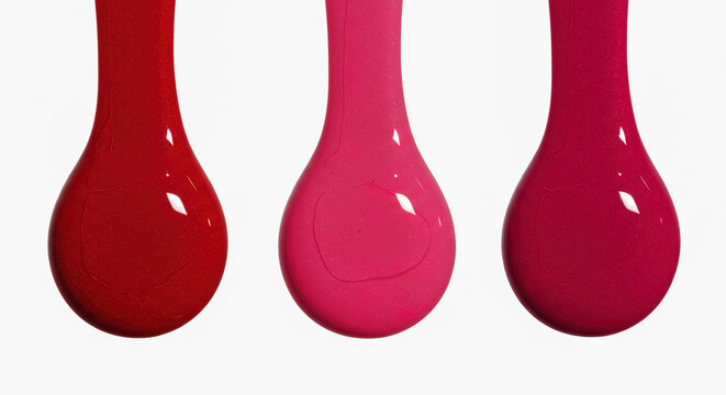 Swatches of glossy lipstick hues showcasing vibrant colors for makeup inspiration in beauty aesthetics