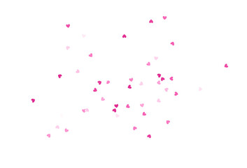 Seamless heart shapes cutout on transparent background useful for invitation cards, wedding cards.