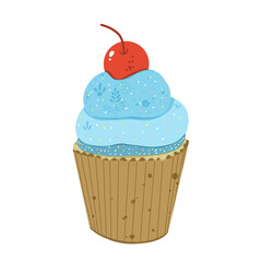 Delicious cupcake with colorful frosting and sprinkles. Perfect for birthday designs, bakery branding, menu illustrations, and sweet-themed decorations.
