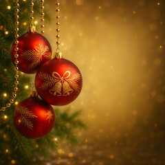 christmas background with balls