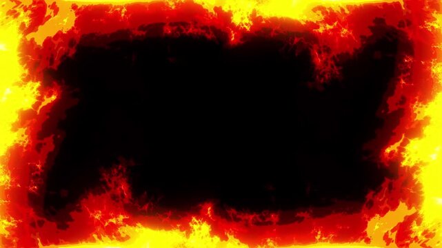 Burning Flames Posterized Fx Background/ Animation of a solar ground with posterized burning flames fx