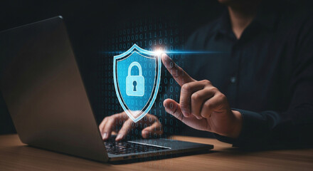 Secure your data with advanced cybersecurity protection and digital shield.