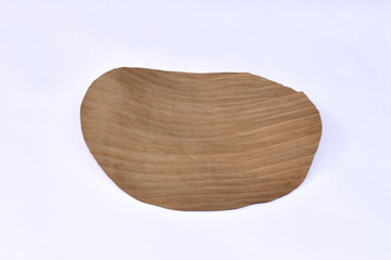 Banana leaves (Musa paradisiaca L) on white background, Dry leaves