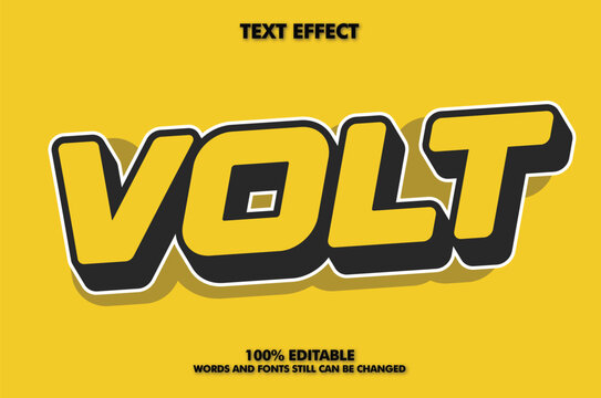 Bold yellow text effect with the word volt in a dynamic energetic style