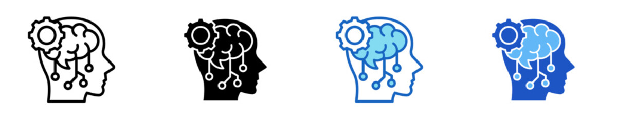 Digital Mindset  Icon Set Multiple Style Collection
