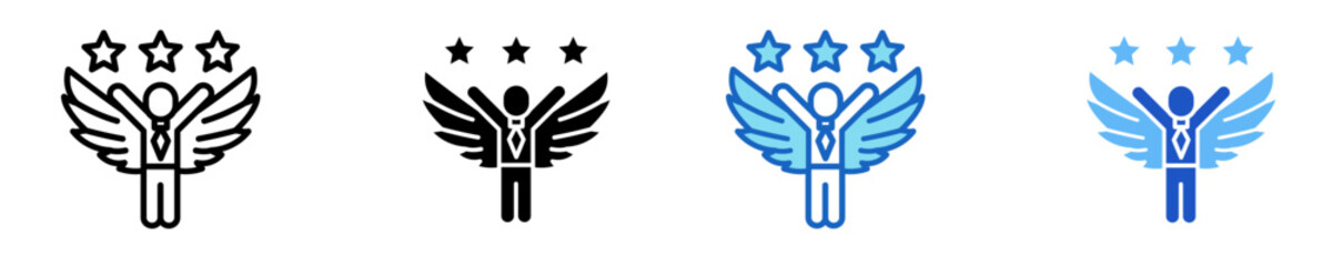 Empowerment Wings  Icon Set Multiple Style Collection
