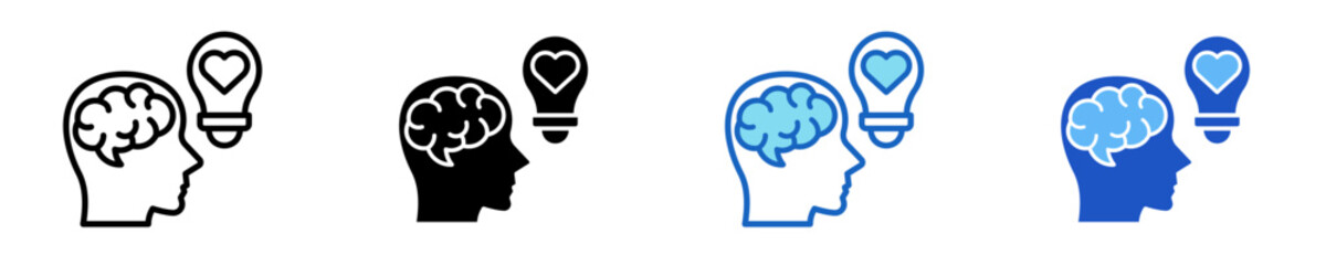 Emotional Intelligence  Icon Set Multiple Style Collection
