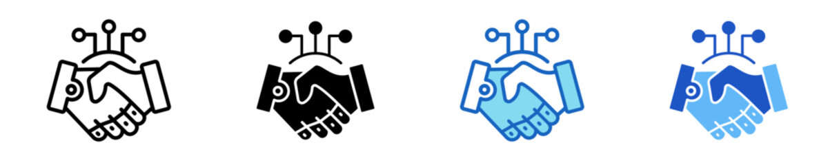 Human Ai Alliance  Icon Set Multiple Style Collection
