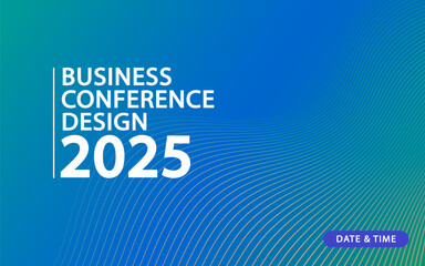 Modern Conference Banner Template. Minimal business conference background for event promotion or seminar announcement. Ideal for flyers, posters, or social media banners.