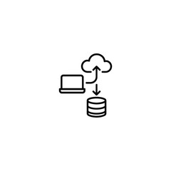 Cloud Data Transfer And Backup Icon