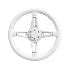 White Steering Wheel Design for Modern Vehicle Interior Enhancement