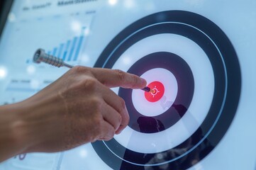 Business Target Achievement Success Strategy Marketing Goals Performance Analytics Data Visualization Corporate Success Metrics KPI Dashboard Professional Growth
