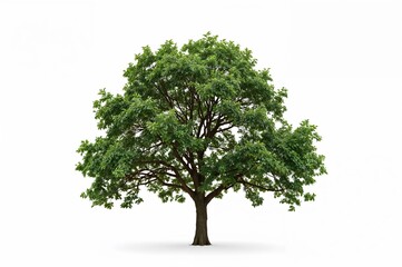 Isolated Tree Green Leaves White Background Nature Environment Ecology Botanical Plant Growth Landscaping Design Element Forestry Conservation Sustainable
