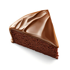 Decadent Slice of Chocolate Cake with Smooth Glaze
