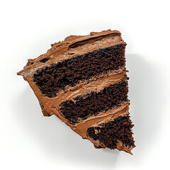 Decadent Slice of Chocolate Layer Cake with Rich Frosting