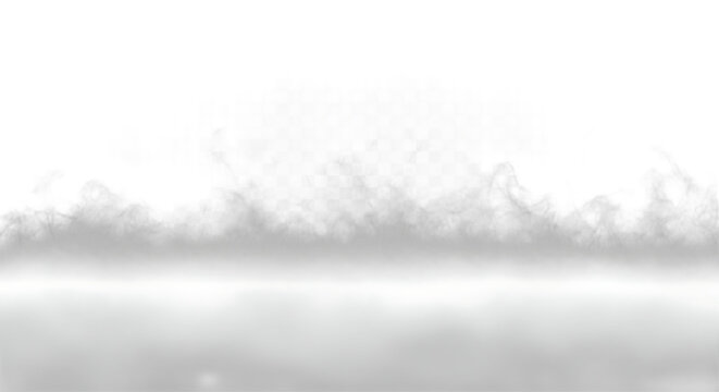 Soft fog or mist texture isolated on transparent background