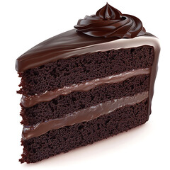 Decadent Slice of Chocolate Cake with Rich Frosting