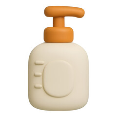 3d soap dispenser icon isolated on transparent background. Hygiene or cleanliness concept
