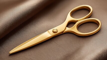 Grand opening event golden scissors cutting satin ribbon in elegant venue celebrating new beginnings