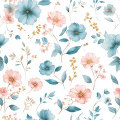  Elegant Gold Floral Motif with Black Background