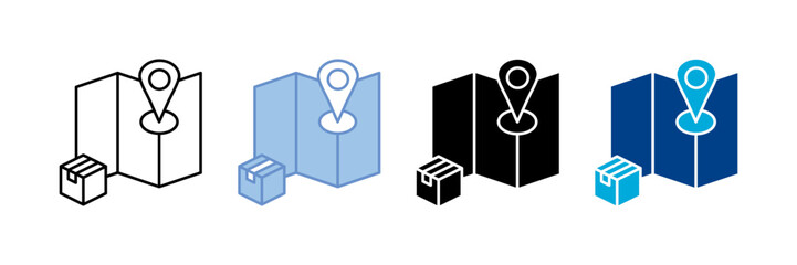 Map  Icon Set Multiple Style Collection