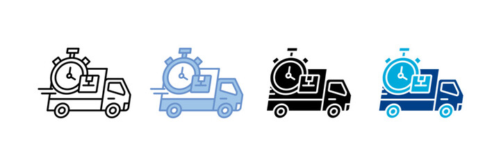 Express Delivery Icon Set Multiple Style Collection