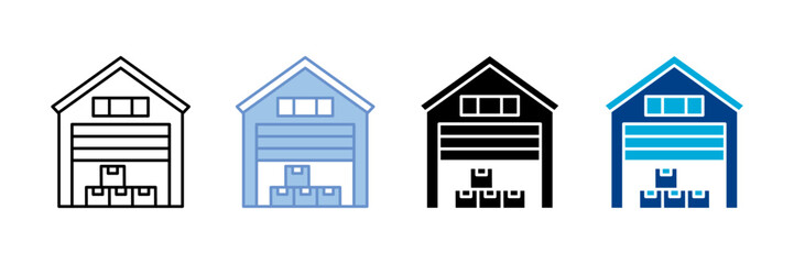 Warehouse   Icon Set Multiple Style Collection