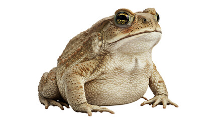 Naklejka premium A brown toad isolated on a transparent background
