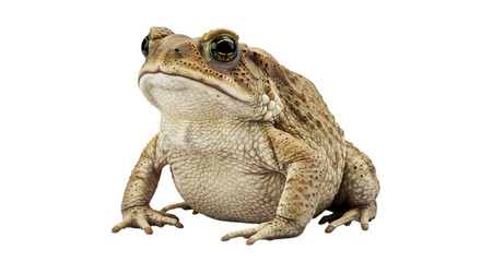 Obraz premium A brown toad isolated on a transparent background