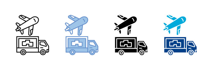 Shipped Icon Set Multiple Style Collection