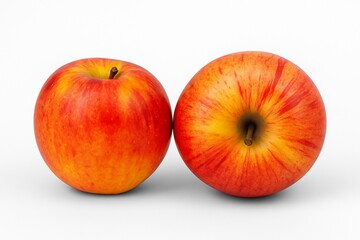 red apples on white background