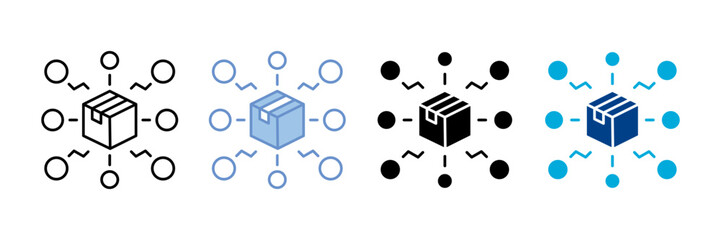 Distribution Icon Set Multiple Style Collection