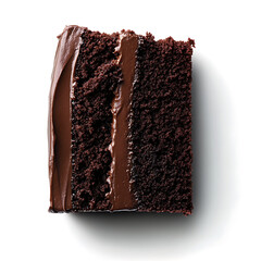 Rich Chocolate Cake Slice with Smooth Frosting