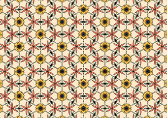 Fabric Floral Seamless Pattern