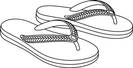Braided strap flip-flops, summer footwear, beach sandals, casual shoes, comfortable design, stylish look, durable sole, outdoor wear, warm weather essential