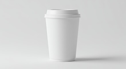 Blank white coffee cup mockup