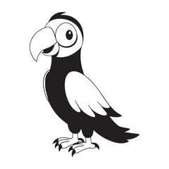 vector art parrot silhouette.