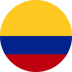 Colombia flag illustrator national of round