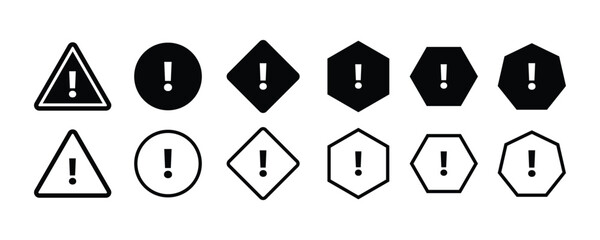 Vector Safety Icon set . Caution Signs, Hazard Alerts and Emergency Symbols. Caution warning sign vector illustration. Safety alert icon design