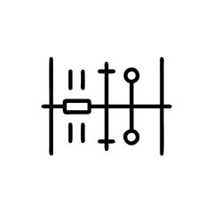 Simple icon dashboard controls with sliders circles graphic symbol