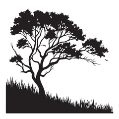 vector tree silhouette