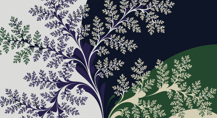 Abstract Intertwined Leaves - Organic Nature Pattern Vector