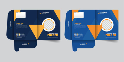 Unique File Folder Layouts for Business and Real Estate Professionals, Clean and Modern Presentation Folder Designs for Corporate Branding
