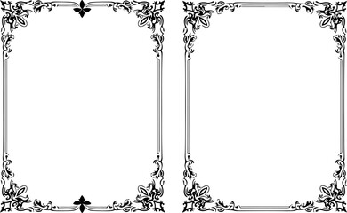 Vintage Ornamental Borders Elements – Classic Decorative Vector Set