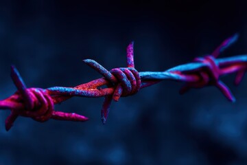 red barbed wire