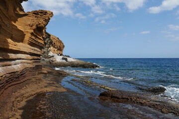 Bunte Felsen Callao de la Cochina in Costa del Silencio auf Teneriffa