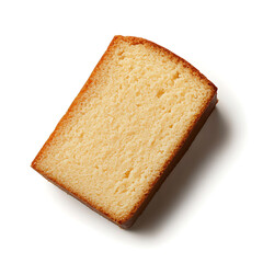 Fototapeta premium Slice of Pound Cake with Golden Crust
