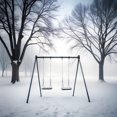 swing in the snow