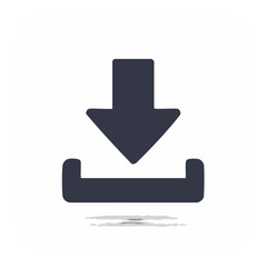 Download icon on white background. Arrow symbol for downloading. Upload sign. Share button. File transfer sign. Vector symbol