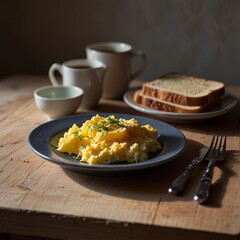 Serene Mornings with Eggs and Toast